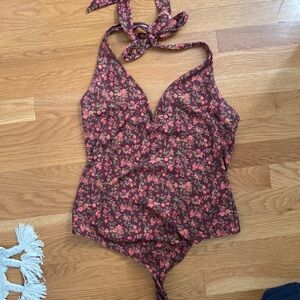 Free People Floral Bodysuit